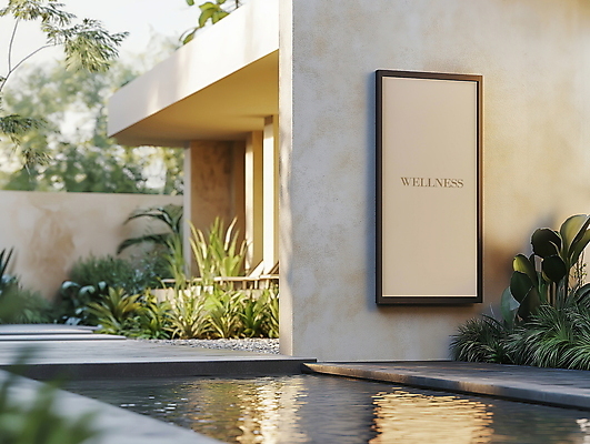 PSD 편집이미지 액자 프레임 그림자 사람없음 인테리어 햇빛 공백 연못 풀잎 베이지색 편집소스 이미지편집 편집실사 웰니스 디자인 컬러 잎 태양 풀_식물 CG 파일형식