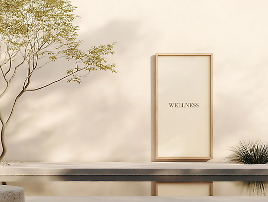 PSD 나무 편집이미지 액자 프레임 그림자 사람없음 인테리어 햇빛 반사 공백 연못 베이지색 편집소스 이미지편집 편집실사 웰니스 식물 디자인 컬러 태양 CG 파일형식