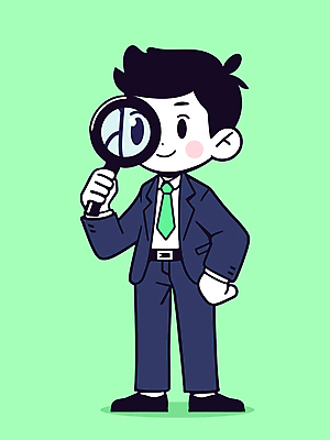 남자 허리손 일러스트 비즈니스 돋보기 한명 들기 정장 성인 초록색 관찰 분석 검사_조사 보험 보험설계사 성인남자한명만 일러캐릭터 AI파일 직업 캐릭터 1 옷 컬러 포즈 컨셉 모션 사람 남자한명만 성인남자만 파일형식 벡터
