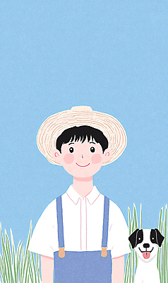 JPG 남자 하늘색 일러스트 청소년 자연 한명 초원 농장 목장 시골 강아지 농부 멜빵바지 밀짚모자 십대남자한명만 국내일러스트 AI일러스트 AI콘텐츠 직업 모자_잡화 1 농업 바지 사람 파란색 반려동물 개 멜빵 생태계 남자한명만 십대남자만 파일형식