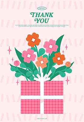 디자인 꽃 분홍색 잎 패턴 일러스트 선물 사람없음 장식 반짝임 꽃병 축하 메시지 감사 국내일러스트 AI파일 카드프레임 식물 감정 컬러 컨셉 무늬 모션 프레임 파일형식 벡터