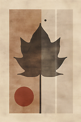 JPG 낙엽 일러스트 나뭇잎 수채화 사람없음 갈색 사각형 가을 빈티지 원형 질감 복고 베이지색 미니멀 국내일러스트 AI일러스트 AI콘텐츠 도형 계절 컬러 컨셉 잎 파일형식