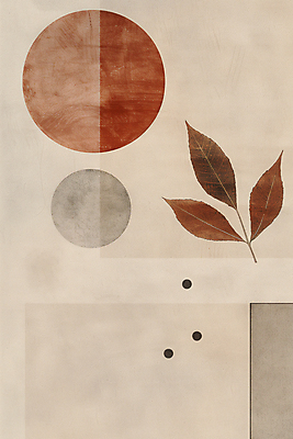 JPG 낙엽 일러스트 나뭇잎 수채화 사람없음 갈색 가을 빈티지 원형 질감 복고 베이지색 미니멀 국내일러스트 AI일러스트 AI콘텐츠 도형 계절 컬러 컨셉 잎 파일형식