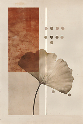 JPG 선 낙엽 일러스트 나뭇잎 수채화 사람없음 갈색 사각형 가을 빈티지 질감 복고 은행잎 베이지색 미니멀 국내일러스트 AI일러스트 AI콘텐츠 도형 계절 컬러 컨셉 잎 파일형식