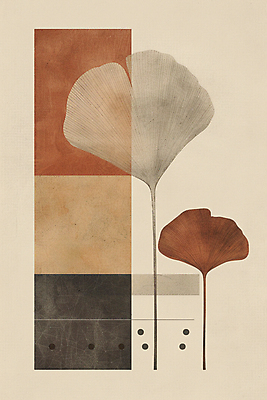 JPG 낙엽 일러스트 나뭇잎 수채화 사람없음 갈색 사각형 가을 빈티지 질감 복고 은행잎 베이지색 미니멀 국내일러스트 AI일러스트 AI콘텐츠 도형 계절 컬러 컨셉 잎 파일형식