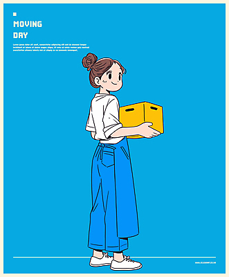 전신 여자 인물캐릭터 운동화 일러스트 한명 들기 성인 캐주얼 파란색 상자 이사 청소 정리 이삿짐 대청소 성인여자한명만 일러캐릭터 AI파일 캐릭터 1 옷 컬러 신발 모션 사람 여자한명만 성인여자만 파일형식 벡터