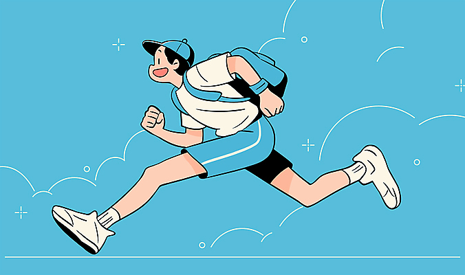 전신 남자 하늘색 운동화 일러스트 건강 한명 성인 취미 옆모습 운동복 달리기 운동 백팩 러닝 성인남자한명만 국내일러스트 AI파일 1 옷 뷰포인트 신발 가방 모션 사람 파란색 남자한명만 성인남자만 파일형식 벡터