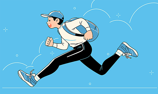 전신 남자 하늘색 운동화 일러스트 건강 한명 성인 취미 옆모습 운동복 달리기 운동 백팩 러닝 성인남자한명만 국내일러스트 AI파일 1 옷 뷰포인트 신발 가방 모션 사람 파란색 남자한명만 성인남자만 파일형식 벡터