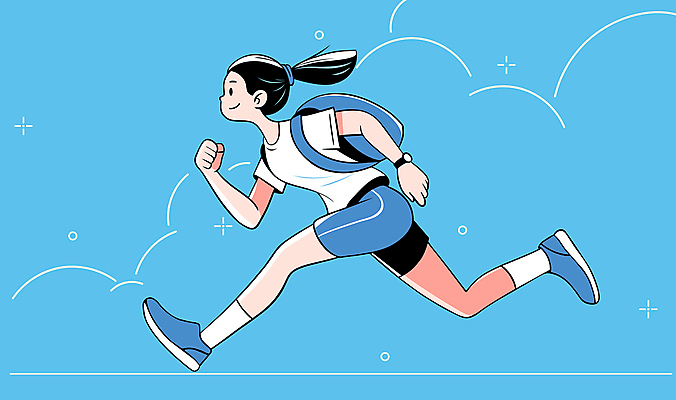 전신 여자 하늘색 운동화 일러스트 건강 한명 성인 취미 옆모습 운동복 달리기 운동 백팩 러닝 성인여자한명만 국내일러스트 AI파일 1 옷 뷰포인트 신발 가방 모션 사람 파란색 여자한명만 성인여자만 파일형식 벡터