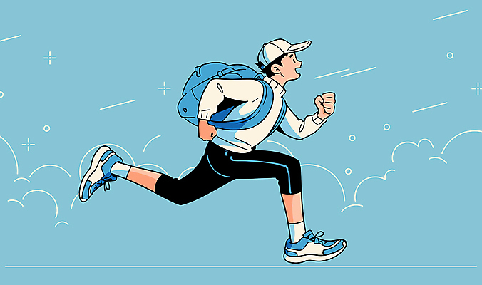 전신 남자 하늘색 운동화 일러스트 건강 한명 성인 취미 옆모습 운동복 달리기 운동 백팩 러닝 성인남자한명만 국내일러스트 AI파일 1 옷 뷰포인트 신발 가방 모션 사람 파란색 남자한명만 성인남자만 파일형식 벡터