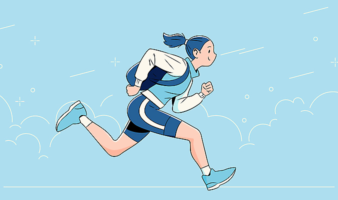 전신 여자 하늘색 운동화 일러스트 건강 한명 성인 취미 옆모습 운동복 달리기 운동 백팩 러닝 성인여자한명만 국내일러스트 AI파일 1 옷 뷰포인트 신발 가방 모션 사람 파란색 여자한명만 성인여자만 파일형식 벡터