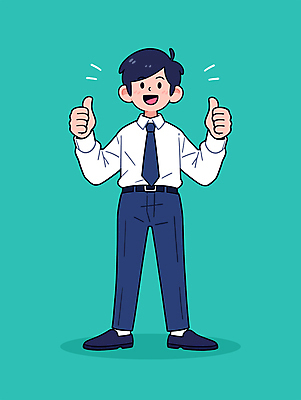 전신 남자 인물캐릭터 일러스트 비즈니스 한명 미소 웃음 정장 성인 긍정 청록색 따봉 굿 오피스룩 엘리먼트 칭찬 성인남자한명만 일러캐릭터 AI파일 캐릭터 1 옷 컬러 컨셉 표정 사람 최고 남자한명만 성인남자만 파일형식 벡터