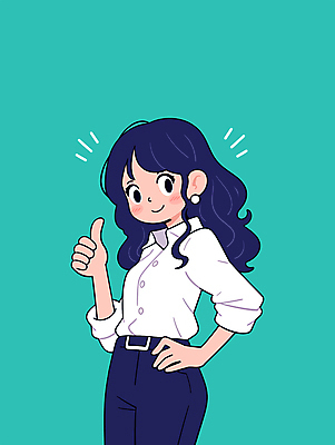 여자 인물캐릭터 일러스트 비즈니스 한명 미소 웃음 정장 상반신 성인 긍정 청록색 따봉 굿 오피스룩 엘리먼트 칭찬 성인여자한명만 일러캐릭터 AI파일 캐릭터 1 옷 컬러 컨셉 표정 사람 최고 여자한명만 성인여자만 파일형식 벡터
