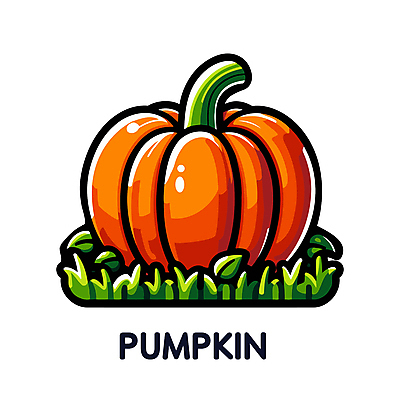 일러스트 호박 잔디 사람없음 농작물 수확 가을 심플 국내일러스트 AI파일 식물 계절 농업 채소 파일형식 벡터