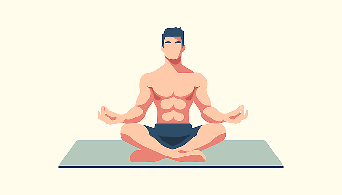 전신 남자 일러스트 요가 건강 한명 성인 운동복 운동 평화 고요 매트 집중 명상 힐링 가부좌 얼굴없음 성인남자한명만 국내일러스트 AI파일 1 웰빙 옷 컨셉 사람 앉기 남자한명만 성인남자만 파일형식 벡터