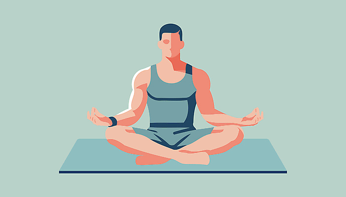 전신 남자 하늘색 일러스트 요가 건강 한명 성인 운동복 운동 평화 고요 매트 집중 명상 힐링 가부좌 얼굴없음 성인남자한명만 국내일러스트 AI파일 1 웰빙 옷 컨셉 사람 앉기 파란색 남자한명만 성인남자만 파일형식 벡터