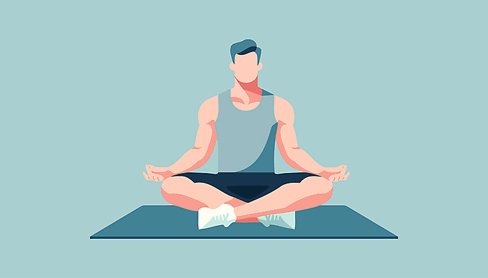 전신 남자 하늘색 일러스트 요가 건강 한명 성인 운동복 운동 평화 고요 매트 집중 명상 힐링 가부좌 얼굴없음 성인남자한명만 국내일러스트 AI파일 1 웰빙 옷 컨셉 사람 앉기 파란색 남자한명만 성인남자만 파일형식 벡터