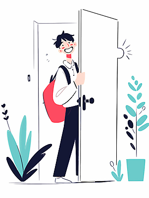 전신 식물 남자 화분 셔츠 가방 일러스트 청소년 한명 미소 캐주얼 문 십대만 십대남자한명만 국내일러스트 AI파일 1 잡화 옷 상의 표정 사람 남자한명만 십대남자만 파일형식 벡터