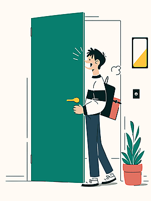 전신 식물 남자 화분 운동화 가방 일러스트 청소년 한명 미소 캐주얼 문 십대만 십대남자한명만 국내일러스트 AI파일 1 잡화 옷 신발 표정 사람 남자한명만 십대남자만 파일형식 벡터