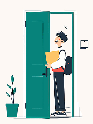 전신 남자 화분 가방 일러스트 청소년 한명 서기 미소 들기 캐주얼 문 파일 십대만 십대남자한명만 국내일러스트 AI파일 1 잡화 옷 모션 표정 사람 남자한명만 십대남자만 파일형식 벡터