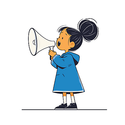 전신 여자 어린이 운동화 일러스트 말하기 한명 서기 들기 소녀 파란색 확성기 외침 소통 소녀한명만 국내일러스트 AI파일 1 컬러 신발 컨셉 모션 사람 소리 여자한명만 소녀만 파일형식 벡터
