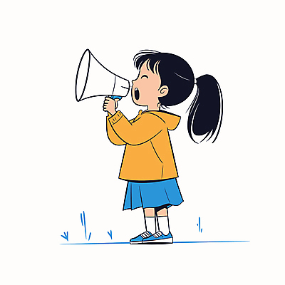 전신 여자 어린이 운동화 일러스트 말하기 한명 서기 들기 소녀 확성기 외침 후드티셔츠 소통 소녀한명만 국내일러스트 AI파일 1 신발 컨셉 티셔츠 모션 사람 소리 여자한명만 소녀만 파일형식 벡터