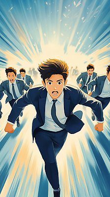 JPG 전신 남자 길 일러스트 비즈니스 정장 여러명 성인 달리기 경쟁 도전 도시 직장인 목표 군중 속도 출발 성인남자만 국내일러스트 AI일러스트 AI콘텐츠 직업 옷 다수 컨셉 모션 사람 남자만 성인만 파일형식