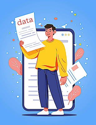 JPG 전신 남자 종이 잎 일러스트 한명 들기 성인 파란색 태블릿 디지털 정보 플랫 확인 문서 파일 성인남자한명만 빅데이터 국내일러스트 AI일러스트 AI콘텐츠 식물 1 컬러 모션 사람 전자제품 스마트기기 남자한명만 성인남자만 파일형식 4차산업