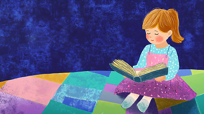 JPG 전신 여자 교육 어린이 일러스트 한명 소녀 책 독서 눈감음 보라색 물감 질감 창의력 소녀한명만 국내일러스트 AI일러스트 AI콘텐츠 1 컬러 모션 사람 미술도구 여자한명만 소녀만 파일형식