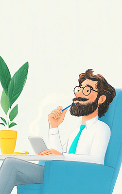 PSD 식물 남자 화분 일러스트 비즈니스 성공 넥타이 한명 앉기 상반신 성인 경제 직장인 비즈니스맨 주식 고민 투자 상승 성인남자한명만 국내일러스트 직업 1 잡화 감정 컨셉 모션 사람 금융 남자한명만 성인남자만 파일형식