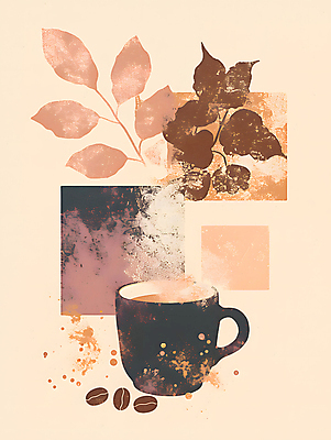 PSD 커피 낙엽 일러스트 나뭇잎 수채화 사람없음 컵 갈색 원두 가을 커피잔 감성 국내일러스트 식기 계절 음료 컬러 컨셉 잎 잔 파일형식