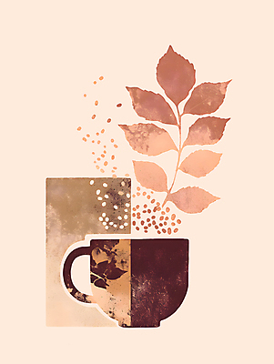 PSD 커피 낙엽 일러스트 나뭇잎 수채화 사람없음 컵 갈색 가을 커피잔 감성 국내일러스트 식기 계절 음료 컬러 컨셉 잎 잔 파일형식