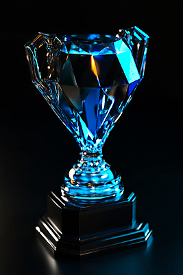 JPG 편집이미지 사람없음 어둠 우승 남색 상패 트로피 디지털합성 대회 시상 편집실사 AI포토 AI콘텐츠 컬러 최고 상_우승 CG 파일형식