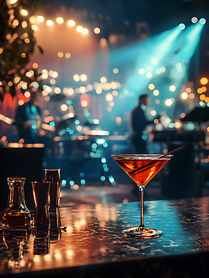 JPG 편집이미지 조명 사람없음 공연 칵테일 디지털합성 칵테일잔 재즈 편집실사 재즈바 AI포토 AI콘텐츠 음악 술잔 주류 이벤트 바 CG 파일형식