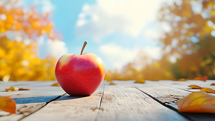 JPG 편집이미지 낙엽 하늘 사람없음 가을 사과 디지털합성 나무바닥 편집실사 홍로 AI포토 AI콘텐츠 계절 잎 과일 바닥 CG 파일형식