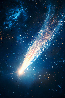 JPG 편집이미지 밤하늘 사람없음 빛 유성 남색 편집실사 AI컴퓨터그래픽 AI콘텐츠 컬러 하늘 야간 CG 파일형식