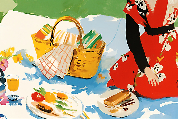 JPG 여자 빵 과일 일러스트 잔 수채화 그림자 한명 앉기 성인 빨간색 소풍 바구니 와인 빈티지 돗자리 복고 도시락 감성 성인여자한명만 국내일러스트 AI일러스트 AI콘텐츠 1 식기 음식 컬러 컨셉 모션 주류 사람 야외활동 여자한명만 성인여자만 파일형식