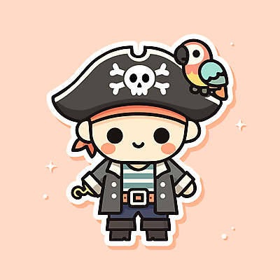 전신 캐릭터 남자 어린이 일러스트 한명 웃음 소년 사람없음 귀여움 할로윈 만화 앵무새 해적 소년한명만 호러캐릭터 일러캐릭터 AI파일 1 컨셉 조류 표정 사람 도둑 남자한명만 소년만 파일형식 벡터