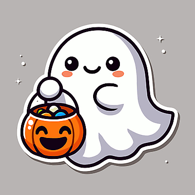 캐릭터 일러스트 호박 웃음 사람없음 바구니 귀여움 할로윈 흰색 유령 만화 호러캐릭터 일러캐릭터 AI파일 컬러 컨셉 채소 표정 파일형식 벡터