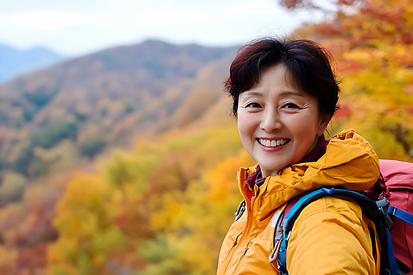 JPG 편집이미지 여자 중년 단풍 자연 단풍나무 산 한명 앞모습 등산 트래킹 가을 등산복 디지털합성 의료성형뷰티 중년여자한명만 편집실사 AI인물포토 AI콘텐츠 나무 1 옷 계절 뷰포인트 잎 레저 사람 성인 CG 생태계 여자한명만 중년여자만 파일형식 AI포토