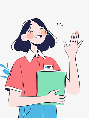 여자 분홍색 일러스트 한명 웃음 들기 상반신 청년 성인 책 손인사 성인여자한명만 국내일러스트 AI파일 1 컬러 모션 표정 사람 인사 여자한명만 성인여자만 파일형식 벡터