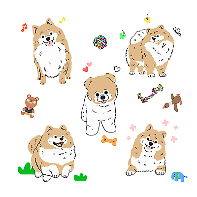 반려견 나비 일러스트 사람없음 장난감 강아지 애견용품 포메라니안 국내일러스트 반려용품 AI파일 곤충 반려동물 개 오브젝트 파일형식 벡터