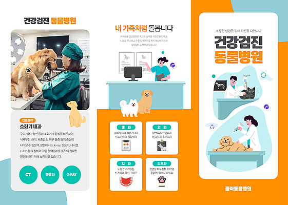 템플릿 여자 남자 리플렛 하늘색 3단접지 청진기 주사기 여러명 상반신 20대 성인 주황색 고양이 진료 한국인 강아지 링거 프런트 동물병원 수의사 접수 성인만 이미지템플릿 AI파일 컬러 다수 포유류 의학 의료기기 병원 사람 동양인 청년 파란색 반려동물 의사 개 파일형식 벡터