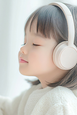 JPG 편집이미지 여자 교육 어린이 음악 한명 소녀 상반신 옆모습 눈감음 헤드셋 음악감상 디지털합성 창의력 의료성형뷰티 소녀한명만 사고력 편집실사 AI인물포토 AI콘텐츠 1 뷰포인트 음향기기 모션 문화예술 사람 헤드폰 감상 CG 여자한명만 소녀만 파일형식 AI포토