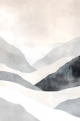 JPG 일러스트 수채화 산 사람없음 회색 그림 국내일러스트 재팬디 AI일러스트 AI콘텐츠 컬러 인테리어 파일형식