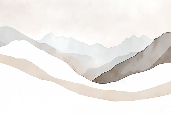 JPG 일러스트 수채화 산 사람없음 갈색 그림 국내일러스트 재팬디 AI일러스트 AI콘텐츠 컬러 인테리어 파일형식