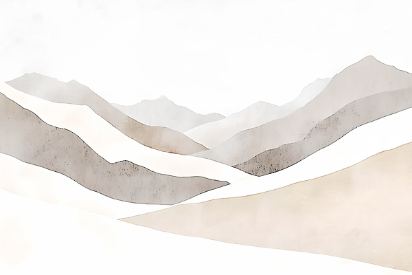 JPG 일러스트 수채화 산 사람없음 갈색 그림 국내일러스트 재팬디 AI일러스트 AI콘텐츠 컬러 인테리어 파일형식