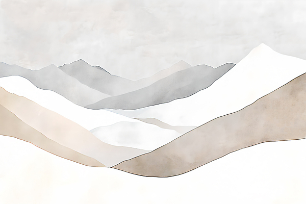 JPG 일러스트 수채화 산 사람없음 갈색 그림 국내일러스트 재팬디 AI일러스트 AI콘텐츠 컬러 인테리어 파일형식