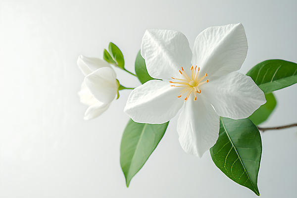 JPG 편집이미지 잎 꽃백그라운드 사람없음 아웃포커스 초록색 흰색 두송이 재스민 화이트자스민 편집실사 AI포토 AI콘텐츠 식물 꽃 컬러 백그라운드 2 촬영기법 CG 파일형식