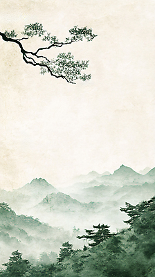 JPG 일러스트 산 미술 사람없음 나뭇가지 표현 먹 동양화 그림 산수화 국내일러스트 AI일러스트 AI콘텐츠 나무 서예 문화예술 파일형식